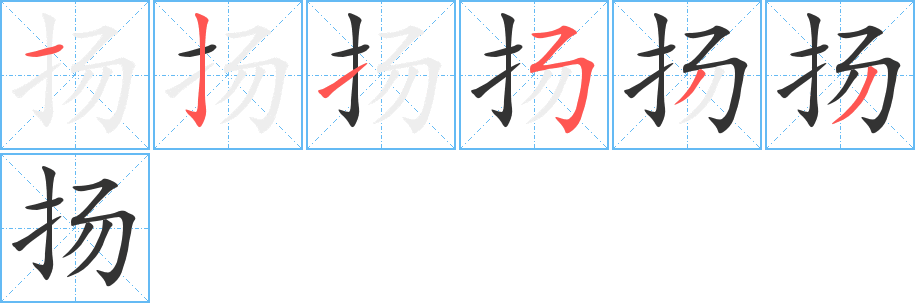 揚(yáng)字筆畫(huà)寫(xiě)法