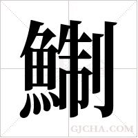 鯯的筆順