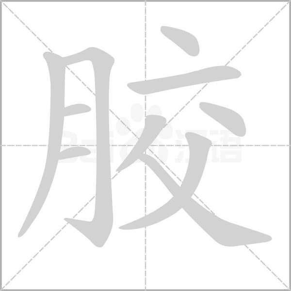 膠的筆順