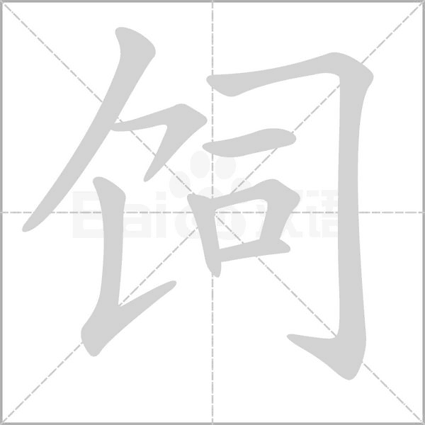 飼的筆順
