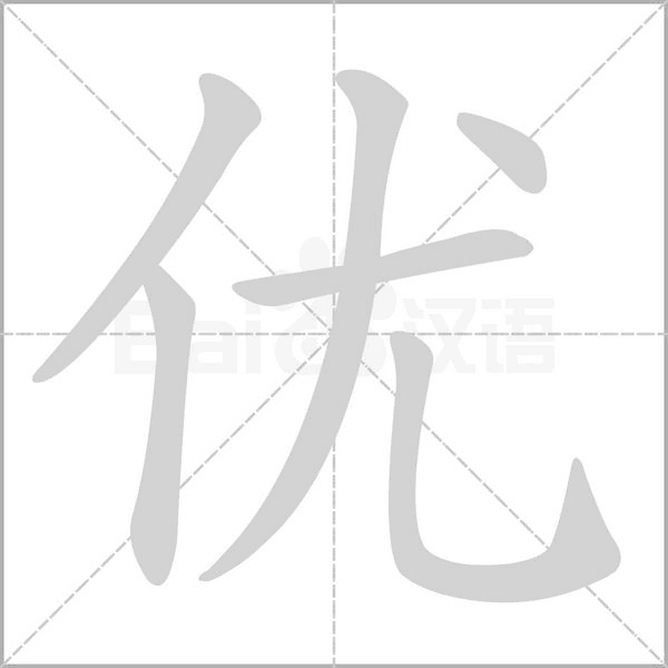 優(yōu)的筆順
