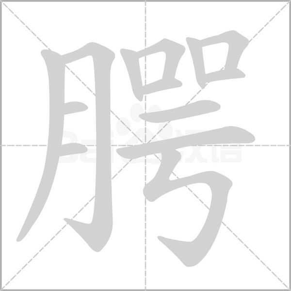 腭的筆順