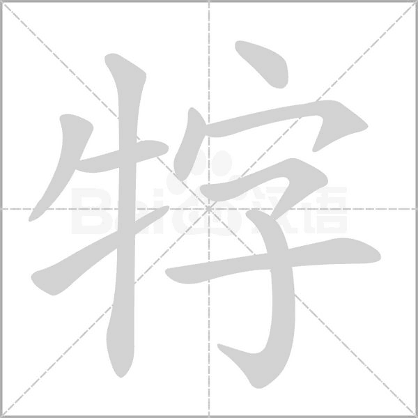 牸的筆順