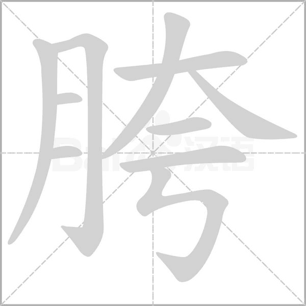 胯的筆順