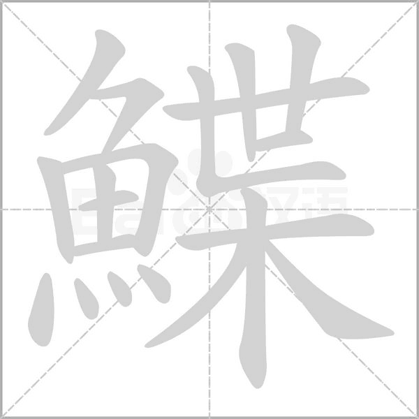 鰈的筆順