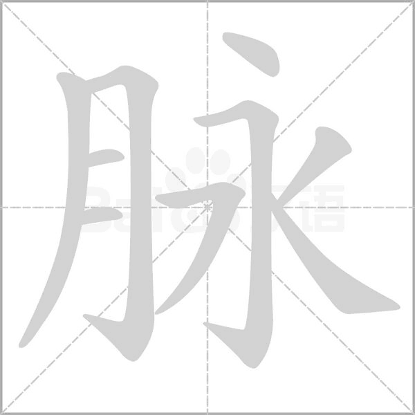 脈的筆順