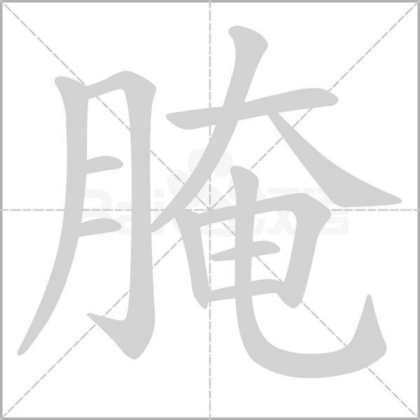 腌的筆順