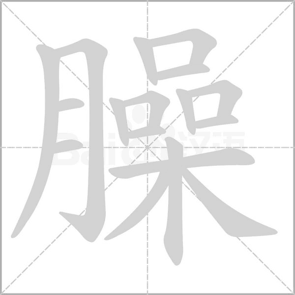 臊的筆順