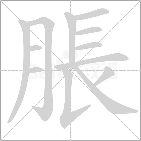 脹的筆順