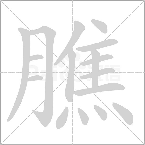 膲的筆順