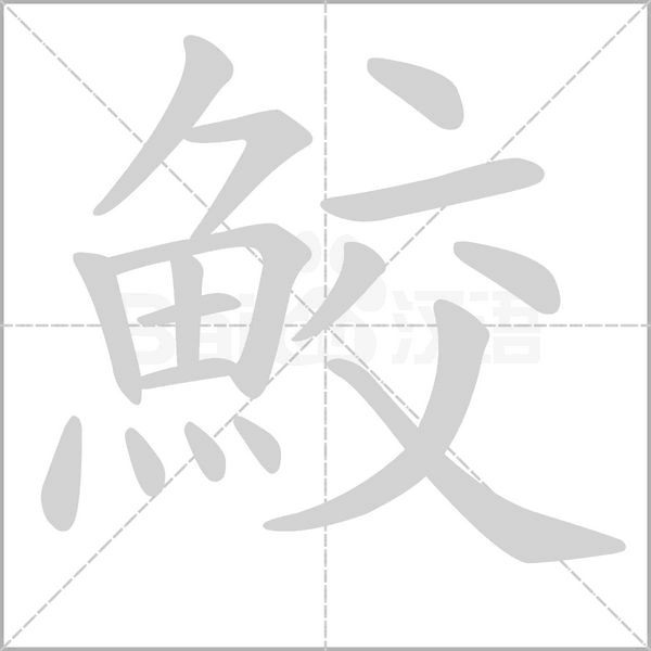 鮫的筆順