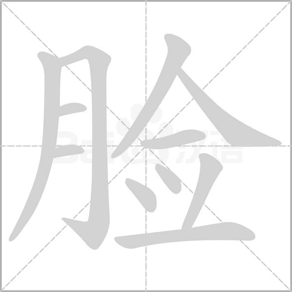 臉的筆順