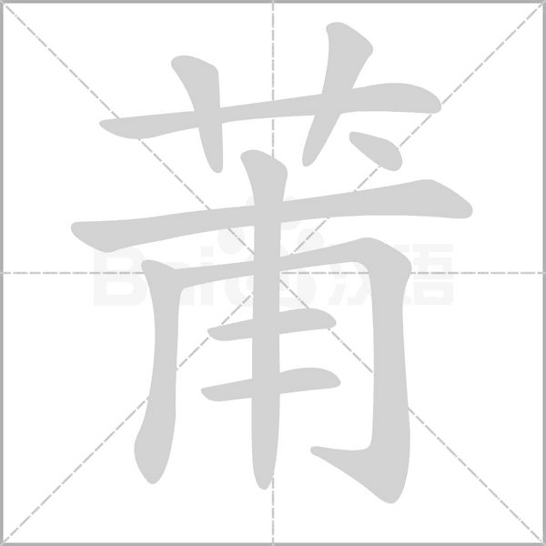 莆的筆順