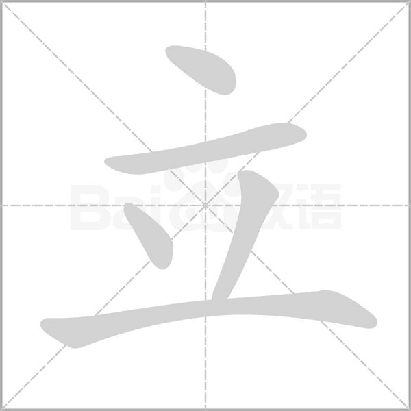 立的筆順