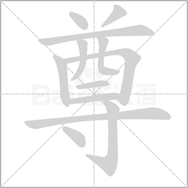 尊的筆順