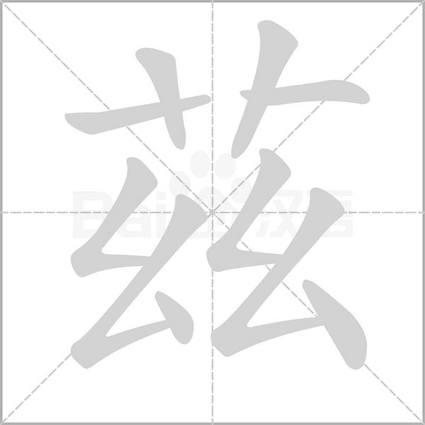 茲的筆順