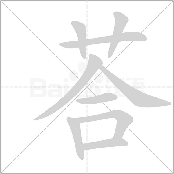 荅的筆順