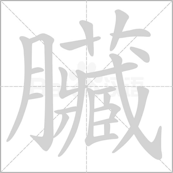 臟的筆順