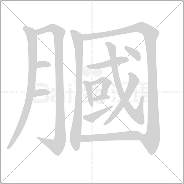 膕的筆順