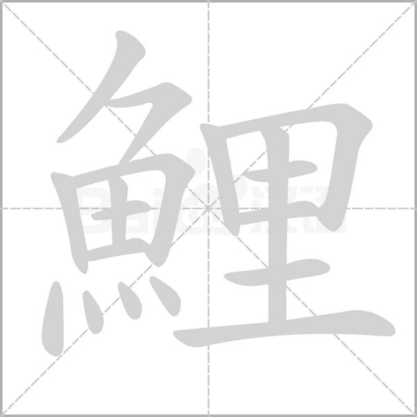 鯉的筆順