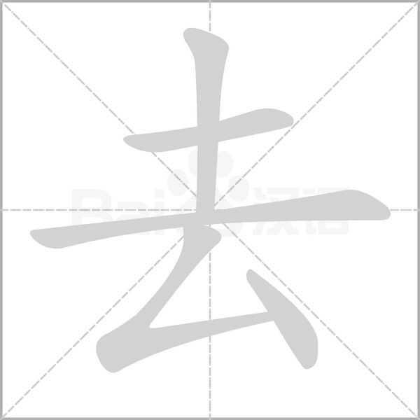 去的筆順