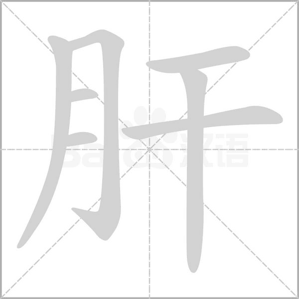 肝的筆順