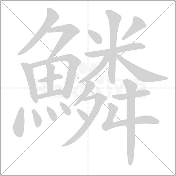 鱗的筆順
