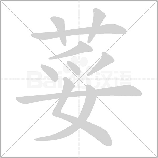 荽的筆順
