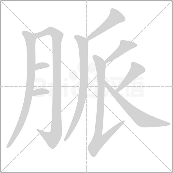 脈的筆順