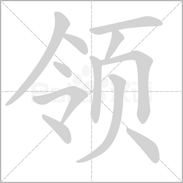 領(lǐng)的筆順