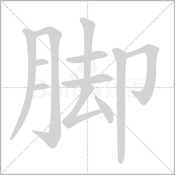 腳的筆順