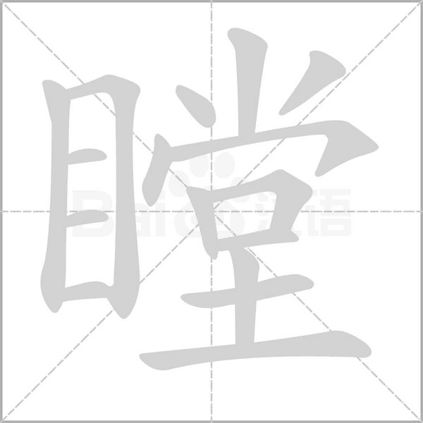 瞠的筆順