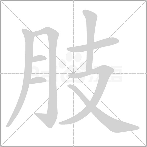 肢的筆順