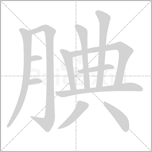 腆的筆順
