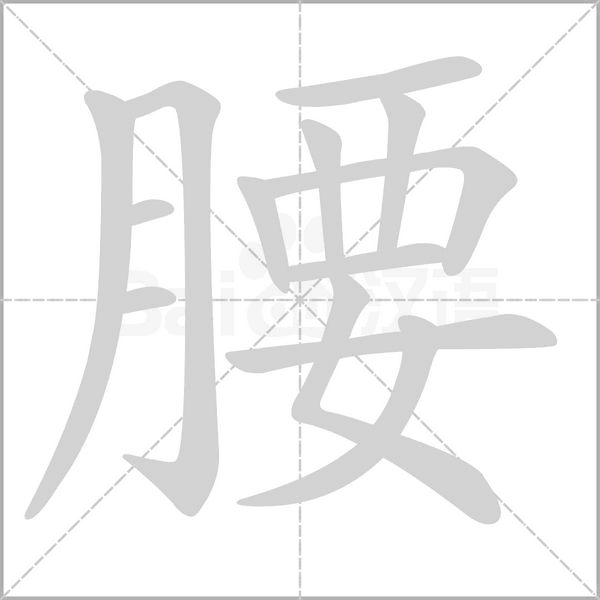 腰的筆順