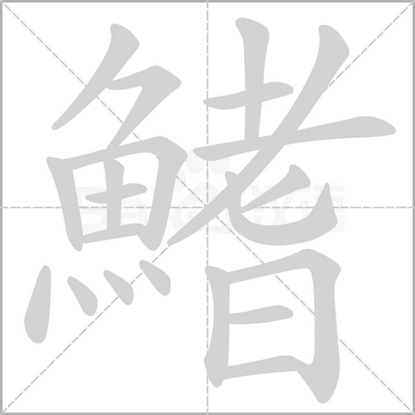 鰭的筆順
