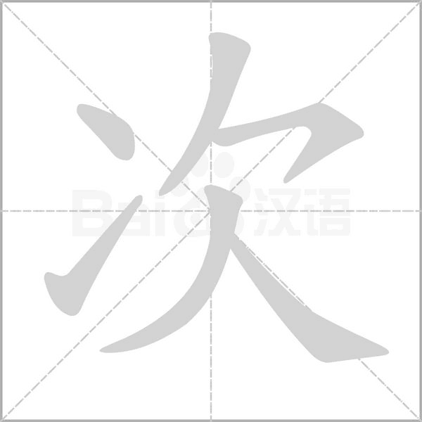 次的筆順