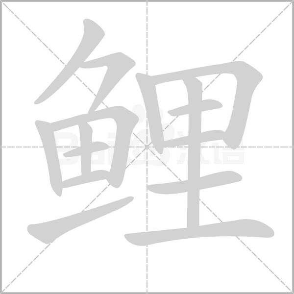 鯉的筆順